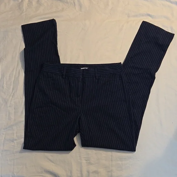 Land's End Navy pinstripe women's pants 12T - Picture 2 of 4